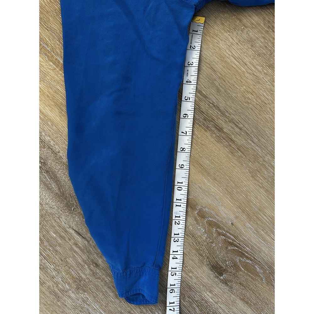 Vintage Rafaella 100% Silk 12‎ Blouse Cobalt Blue Pintuck Button Up Quiet Luxury - Picture 6 of 7